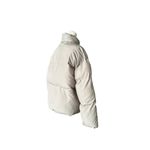 Dazy Oversized Short Puffer Jacket M Beige Full Zip Stand Collar Drawstring Hem Size M Photo 2