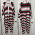 Old Navy Thermal-Knit Striped One-Piece Pajamas Photo 1