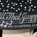 Vintage 80s Black White Polka Dot Long Sleeve Maxi Dress Lace Detail Collar Black Photo 8