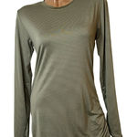 Columbia Cozy Olive Stripe Long Sleeve Top M • Outdoorsy Layering Must-Have Photo 0