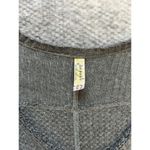 Free People  Drippy Thermal Sunset Park Distressed Hi Low Gray Oversized Top XS Photo 4