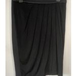 Max Mara Gonna Solid Black Pleated Pencil Skirt Size 44 NWT Photo 0