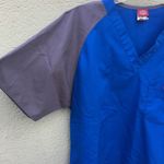 Dickies  Blue and Gray Scrubs Short Sleeve Top Photo 3