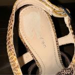 Calvin Klein Snake Print Wegdes Vacation Wooden Block Strappy Heels Womens 8.5 Photo 4