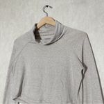 Imbodhi Women’s Turtleneck Top Shirt Longsleeve Cropped Thumbhole in Oatmeal S Photo 3