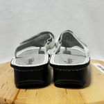 Alegria Carina White Poppy Leather Womens Slip On Arch Support Sandal - Size 40 Photo 5