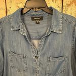Karen Kane  Chambray Half Sleeve Denim Shirt Dress size Medium Photo 2