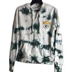 NFL team apparel green tie dye Green Bay packers footballs zip up hoodie jacket Photo 0