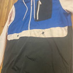 Ragstock Windbreaker Color Block Pullover Retro Sporty Hooded Mesh Jacket Large Photo 10