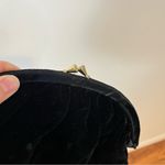 Vintage Black Velvet Gold Clasp Clutch Purse 9x9.5 inches Photo 1