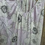 Victoria's Secret  Lilac White Floral Satin Pants Jumpsuit Medium NWOT Photo 7