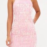 Pretty Little Thing Pink Sequin Fringe Dress Photo 0