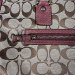 Coach Y2K  SIGNATURE SPECIAL EDITION 04 BURGUNDY SUEDE LEATHER 7066 SATCHEL PURSE Photo 5