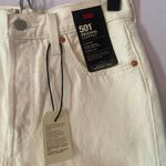 Levi's NWT 501 Original Cropped High Rise White Jeans Button Fly Women's 25 X 26 Photo 1