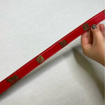 Red Leather Vintage Brass Detail Belt Photo 2