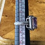 Rose de France Amethyst Sterling Silver Cocktail Ring Size 7 Photo 7