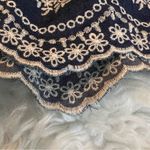 Alya Embroidered Chambray Skirt Women’s Size Large Scalloped Hem New Photo 8