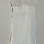 Vanity Fair Vintage  cream dress slip with floral lace‎ trim size Large Photo 0