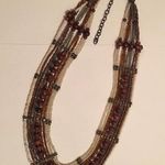 Nice Women’s Hand Crafted Beaded Costume Jewelry Necklace Brown / Neutral Tones Photo 0