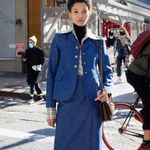 Tory Burch  Raw Denim Blazer Photo 1