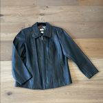 Vintage George Women’s Plus Jacket Genuine Leather Jacket Size 1X (16W) Black Photo 2