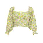 With Jean WITH JÉAN Fonda Top, Pansies, Medium Photo 4