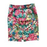 Loft ANN TAYLOR  Tropical Floral Hibiscus Bird Pattern Skirt‎ Size 2 Photo 1