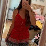 Xhilaration Printed Ruffle Romper Photo 2