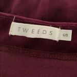 Tweeds Oversized Velour Velvet Sweater S Maroon Red Long Sleeve Round Neck Photo 3