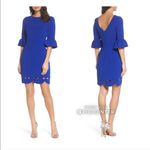 Adelyn Rae  Blair Sheath Dress Cobalt Blue L 12 Ruffle Sleeves Cutout NWT Photo 1