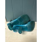 Melissa Do Brasil Y2K Blue Jelly Thong Sandals Heels Platform Size 6 USA Photo 4