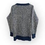 Vintage Laurel by Escada Linen Cotton Knit Navy cream print Jumper Sweater small Blue Photo 2