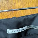 Alice + Olivia Stacy Vegan Faux Leather Ankle Pants Straight Leg Black 10 Photo 9