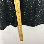 Loft Ann Taylor M Black Sequin Beaded Embellished Blouse Cocktail Glam Party Photo 2