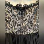 Gunne Sax  Jessica McLintock Black Lace and Taffeta strapless dress Vintage Size9 Photo 4