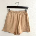Aerie  Womens Shorts Beige Tan Pull On Lounge Cut Off Pockets Size Small Photo 0