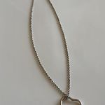 Minimalist Silver Heart Necklace Elegant Jewelry Photo 9