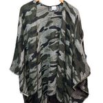 Sonoma Camouflage Print Ruana Wrap with Fringe Photo 0