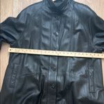 Ribak 100% Genuine Leather Black Longline Coat Jacket Women’s M (Fits XL/XXL) Size M Photo 3