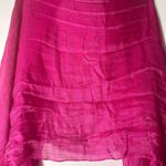 Silk Cashmere Pink fringe scarf shawl wrap Photo 12
