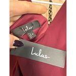 Lulus NWT  Glamorous Disposition Burgundy Ruched Maxi Dress Bridesmaid Gala Sz M Photo 7