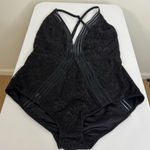 Ambrielle Woman's Large Black Passion Lace V Neck Adjustable Strap Bodysuit Sz S Photo 6