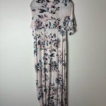 Motherhood Cream and Black Floral Maxi Nursing Dress size Large Photo 7
