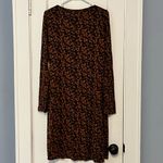 Cut Loose casual knee length dress size small brown printed fall neutral minimal Photo 2