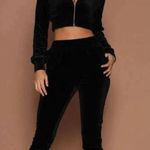 Navy blue High Waist Joggers & Cropped Top SweatSet Size M Photo 1