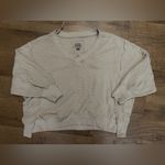 Aerie AE Big Hug V-Neck Waffle Sweatshirt Photo 2