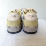 Fendi  Match Sneakers Pastel Yellow Suede White & Light Blue Leather Photo 6