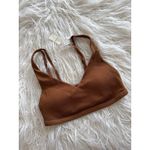 Aerie OFFLINE By Ribbed Plunge Sports Bra Brown Size Medium Photo 1