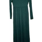 Dark Green Long Sleeved Maxi Dress Medium Photo 1
