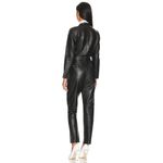 One Teaspoon Modern Reality Leather Claudia Jumpsuit in Black XSmall New Womens Photo 1